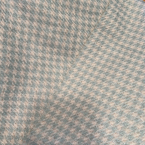 Talbots 100% cashmere scarf. Double sided, tan on one side, mint green & cream - Picture 5 of 7